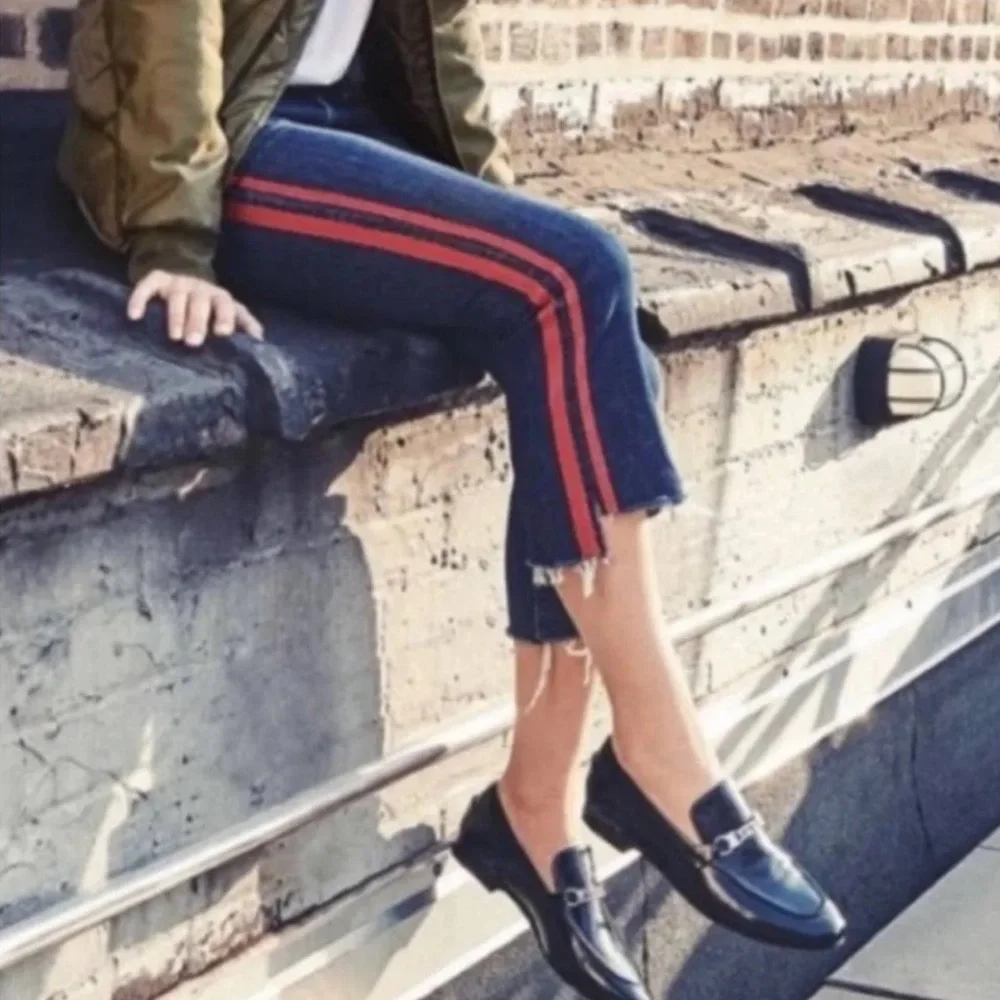 Mother Jeans Insider Crop Step Fray Speed Racer size 24 - Picture 5 of 12